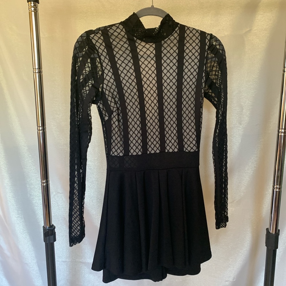 Black lace Romper